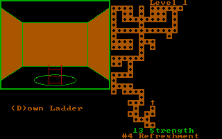 Lumpies of Lotis IV (DOS) screenshot: A ladder to the next level beckons