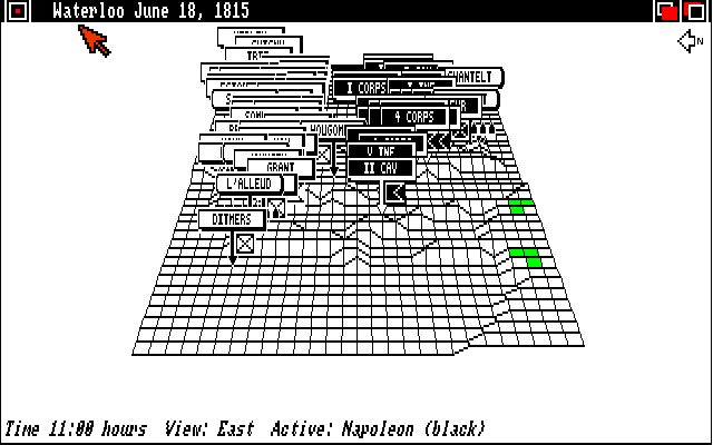 UMS: The Universal Military Simulator (Amiga) screenshot: Waterloo.