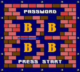Bob the Builder: Fix it Fun! (Game Boy Color) screenshot: The password system.