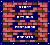Bob the Builder: Fix it Fun! (Game Boy Color) screenshot: The main menu.