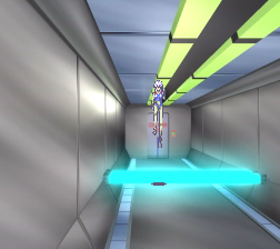 Team Innocent: The Point of No Return (PC-FX) screenshot: You try to jump over this laser bar...