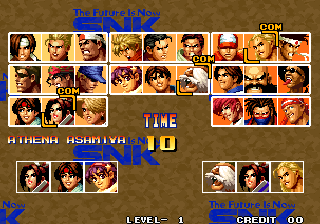 The King of Fighters '95 (Arcade) screenshot: Team select