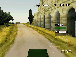 Europe Racing (PlayStation) screenshot: Riding a compacted road