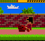 Bob the Builder: Fix it Fun! (Game Boy Color) screenshot: Muck must fix the farmer's wall.