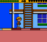 Bob the Builder: Fix it Fun! (Game Boy Color) screenshot: An example of a platformer level.