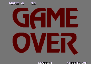 Waku Waku 7 (Arcade) screenshot: Game Over