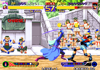 Waku Waku 7 (Arcade) screenshot: Time to slash