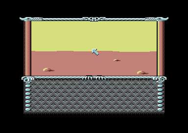 Władcy Ciemności (Commodore 64) screenshot: Traveling through the desert
