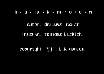 Hawk Moon (Atari 8-bit) screenshot: Title screen