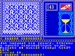 Klio.1 (ZX Spectrum) screenshot: Wrong answer