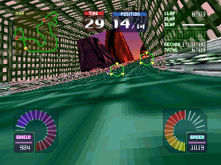 MaxRacer (PlayStation) screenshot: 1019... Insane speed.