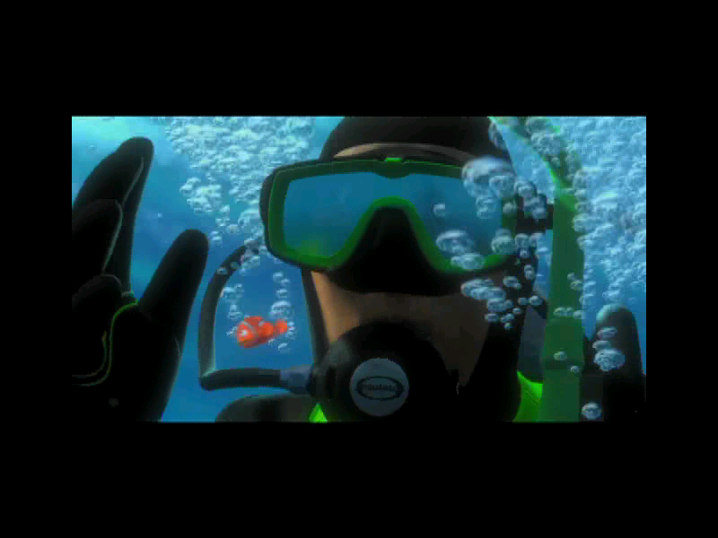 Disney•Pixar Finding Nemo (Windows) screenshot: Nemo is taken in this clip from the film