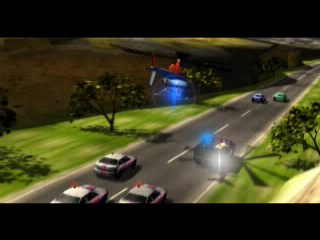 Europe Racing (PlayStation) screenshot: Massive police chase