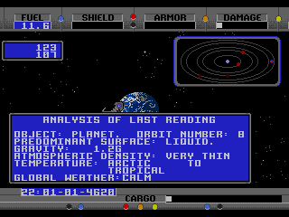 Starflight (Genesis) screenshot: Planet information