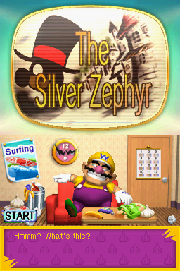 Wario: Master of Disguise (Nintendo DS) screenshot: Wario becomes inspired by a TV show called <i>The Silver Sephyr</i>.