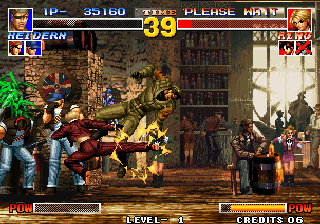 The King of Fighters '95 (Arcade) screenshot: King's special kick