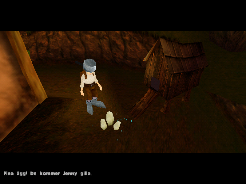 Olivers äventyr: Drakens förbannelse (Windows) screenshot: Finding some eggs