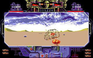 Mach 3 (Amiga) screenshot: Destroyed by attackers!