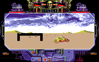 Mach 3 (Amiga) screenshot: The ground features various objects.