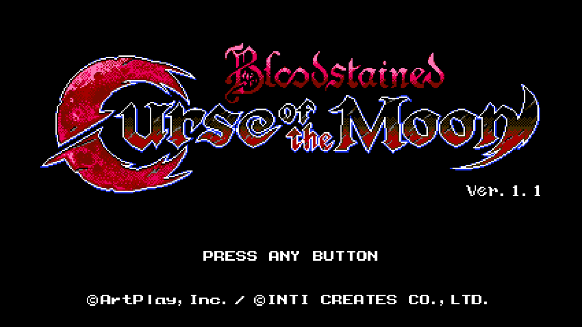 Bloodstained: Curse of the Moon (Windows) screenshot: Title screen