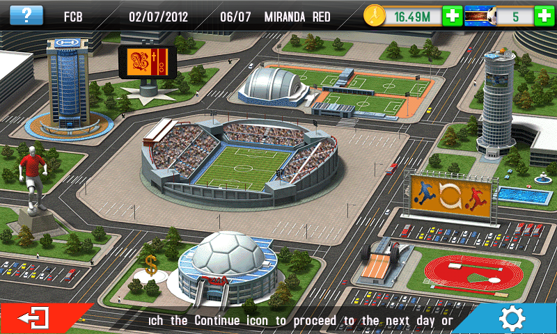 Real Football Manager 2013 (Android) screenshot: Manager menu