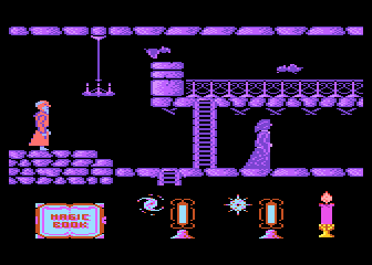Imagine (Atari 8-bit) screenshot: Phantom and bats