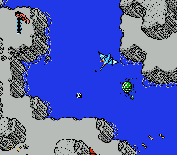 DragonStrike (NES) screenshot: Large sea turtle
