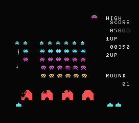 Space Invaders (MSX) screenshot: UFO appears