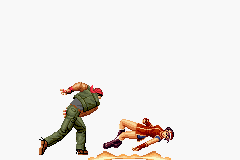The King of Fighters EX2: Howling Blood (Game Boy Advance) screenshot: End of fight, I lose
