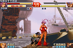 The King of Fighters EX2: Howling Blood (Game Boy Advance) screenshot: Too small to normal hit