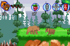 Disney's Brother Bear (Game Boy Advance) screenshot: Two bears in single screen