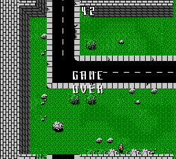 Death Race (NES) screenshot: Game Over