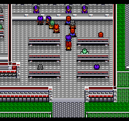 Alshark (TurboGrafx CD) screenshot: Spaceport workers are on strike. No ships this time