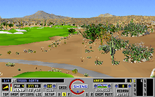 Links: Championship Course - Troon North (DOS) screenshot: Forward replay