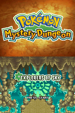 Pokémon Mystery Dungeon: Explorers of Sky (Nintendo DS) screenshot: Title screen
