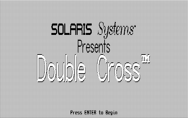 Double Cross (DOS) screenshot: Title screen [CGA]