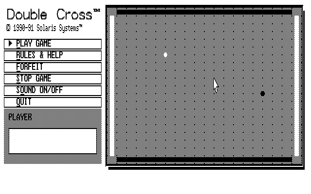Double Cross (DOS) screenshot: Game start-up [CGA]