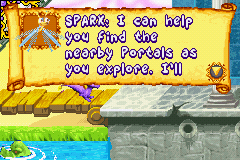 Spyro Orange: The Cortex Conspiracy (Game Boy Advance) screenshot: Dialogue