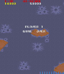 Vulgus (Arcade) screenshot: Game over