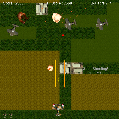 Spitfire: The Battle of Britain (Browser) screenshot: Fighting with two extra gun pods.