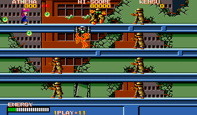 Psycho Soldier (Arcade) screenshot: Game starts