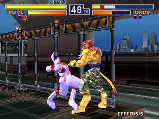 Bloody Roar (Arcade) screenshot: Rabbit vs Lion