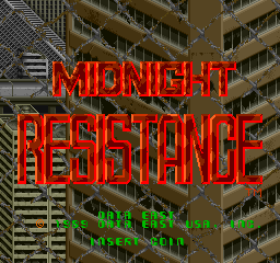 Midnight Resistance (Arcade) screenshot: Title screen