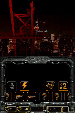 Duke Nukem: Critical Mass (Nintendo DS) screenshot: The minigun is heavy and slows you down