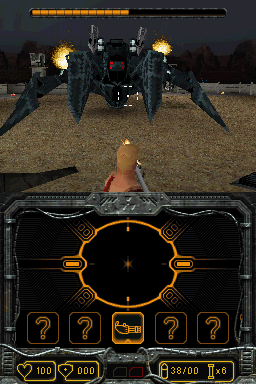 Duke Nukem: Critical Mass (Nintendo DS) screenshot: 3D boss battle