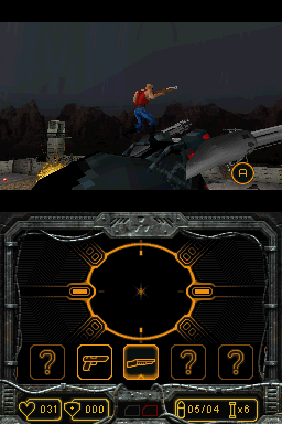 Duke Nukem: Critical Mass (Nintendo DS) screenshot: Finishing off the boss with a quick time event