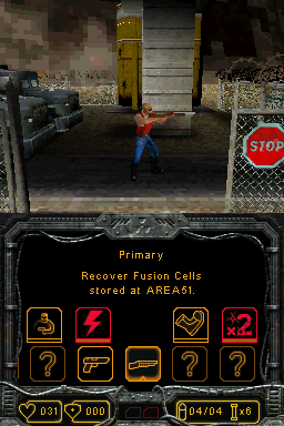 Duke Nukem: Critical Mass (Nintendo DS) screenshot: Starting on the second stage