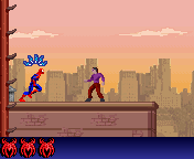 Spider-Man vs Doc Ock (J2ME) screenshot: The game restarts with new rooftop levels