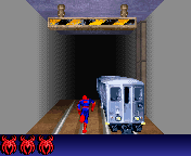 Spider-Man vs Doc Ock (J2ME) screenshot: Dodging trains