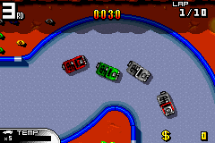 Demon Driver: Time to Burn Rubber! (Game Boy Advance) screenshot: USA desert race